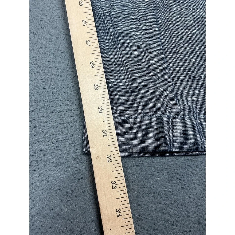 J.Crew The Driggs Pants Mens 35x32 Blue Linen Chambray Slim Chino‎ Preppy Spring